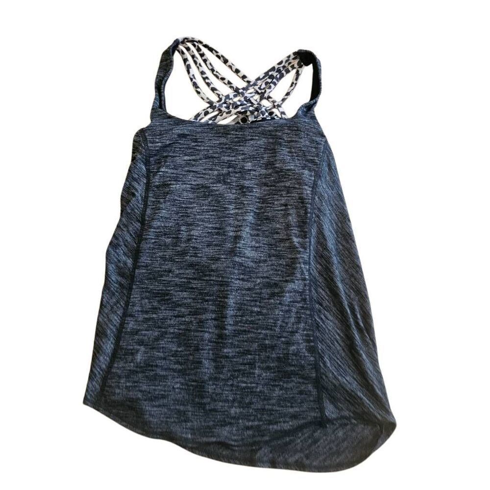 Lululemon womens Sz 2 to be wild tank with animal print under sport bra